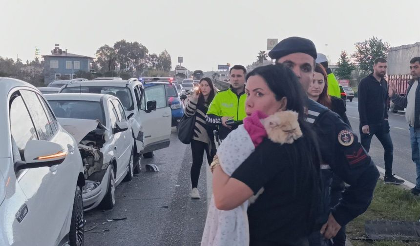 Manavgat'ta zincirleme kaza