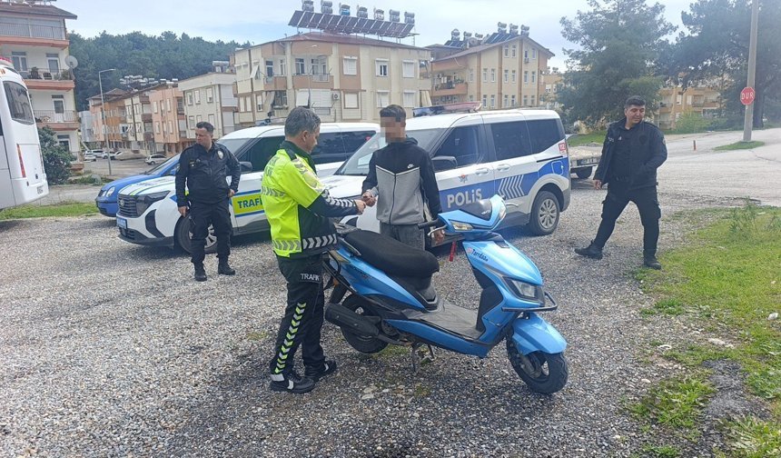 Manavgat'ta motosiklet sürücüsüne 223 bin TL ceza