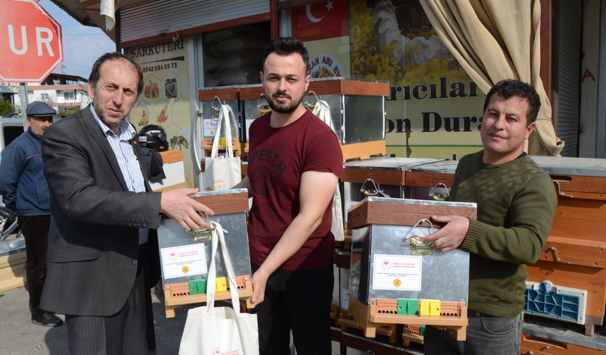 Serik'te arıcılara destek