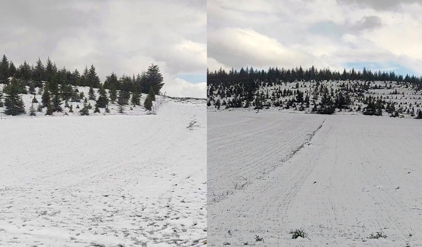 Korkuteli yaylalarında kar keyfi