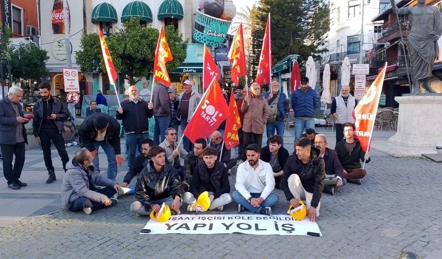 Antalya’da TOKİ işçilerinden grev