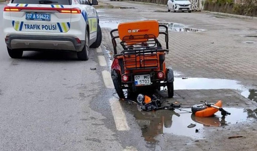 Alanya'da vinçle çarpışan motosiklet sürcüsü öldü