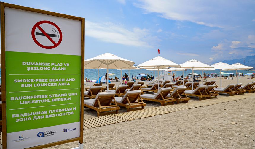 Ahşap şezlonglar kullanıma sunuldu