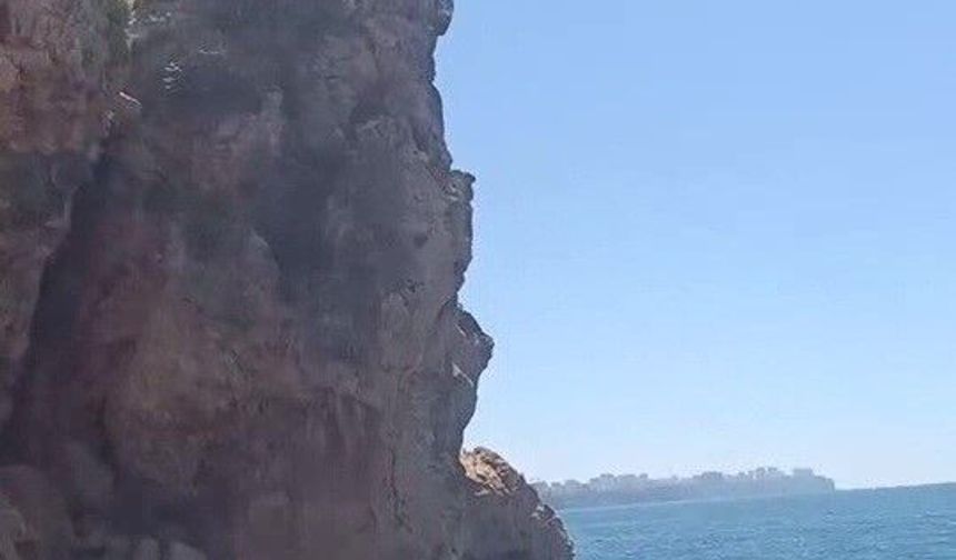 Falezlerden tehlikeli atlayış