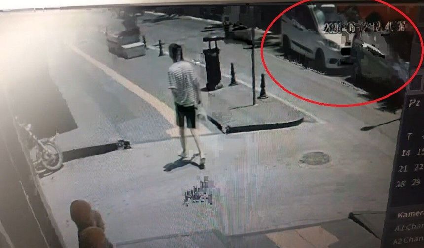 Manavgat'ta kaza anı güvenlik kamerasında