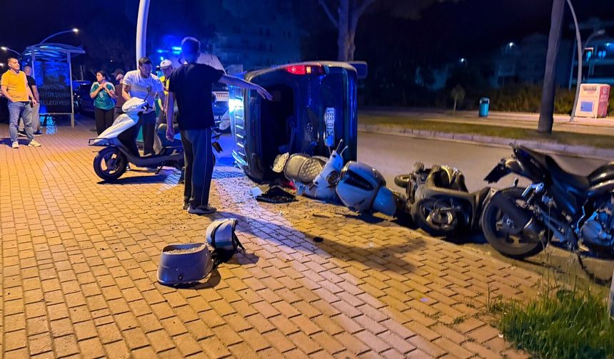 Gazipaşa'da alkollü sürücü ortalığı savaş alanına çevirdi