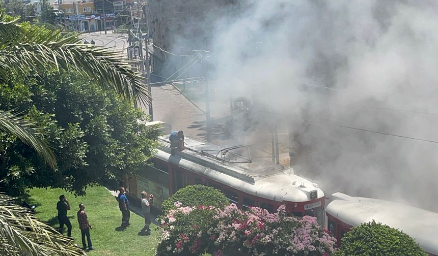 Nostalji tramvayında yangın