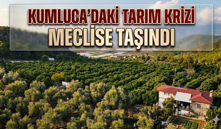 Kumluca’daki tarım krizi meclise taşındı