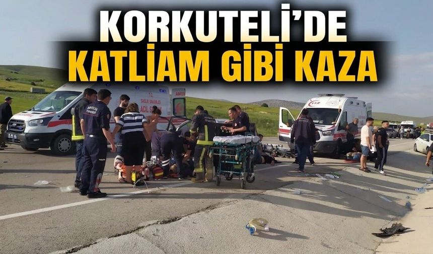 Korkuteli'de katliam gibi kaza