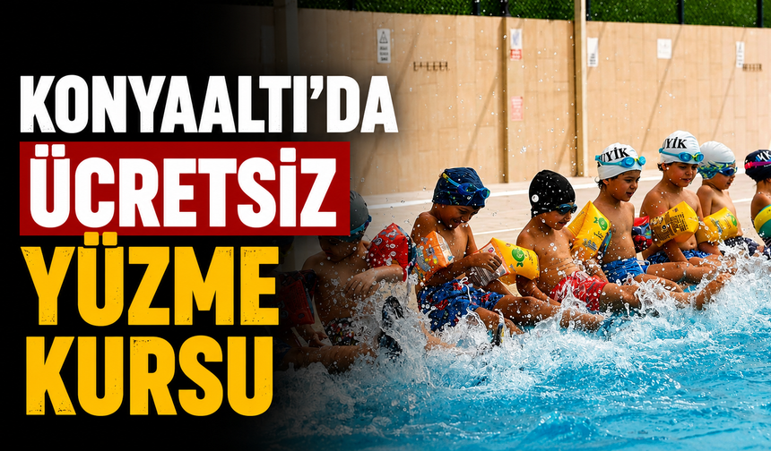 Konyaaltı'da ücretsiz yüzme kursu