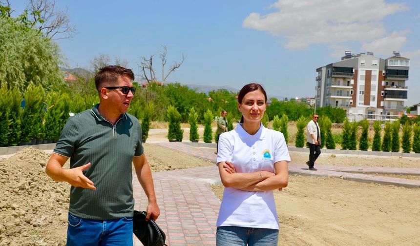 Korkuteli’de 3 bin 500 metrekarelik modern parkta sona gelindi