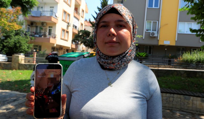 Motokurye ile apartman görevlisinin tartışması kameralara yansıdı