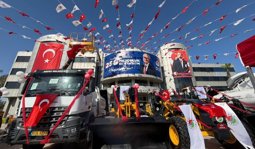 Kepez'e 37 yeni araç ve iş makinesi