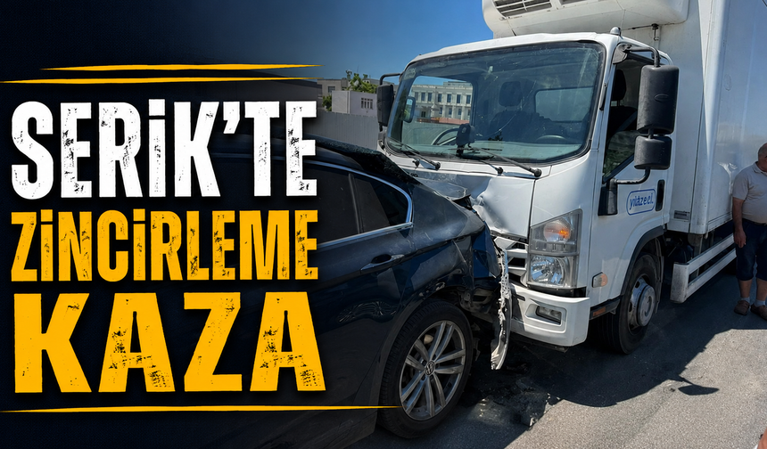 Serik'te zincirleme kaza