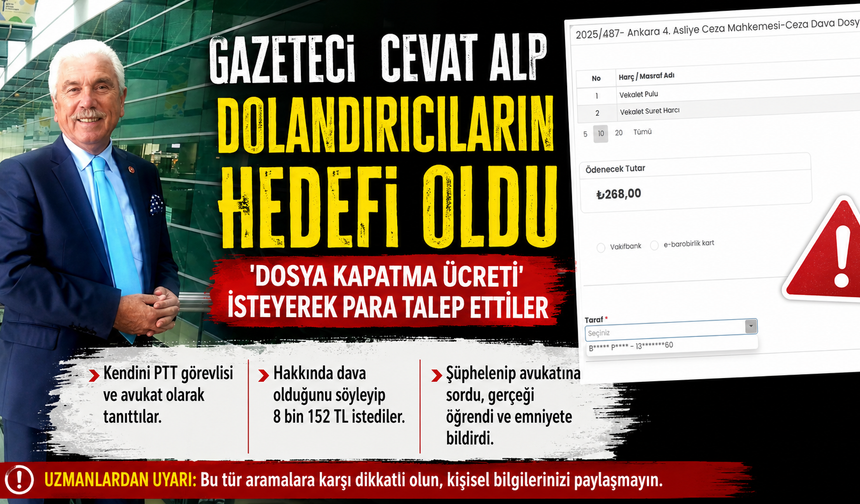 Gazeteci Cevat Alp  dolandırıcıların hedefi oldu