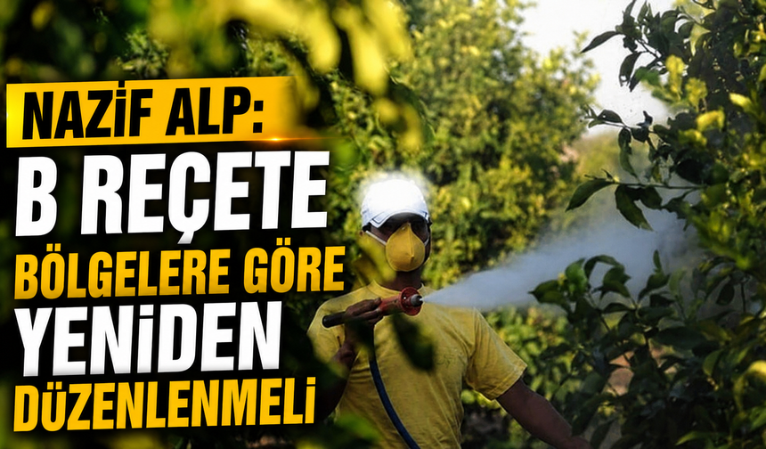 Nazif Alp: B Reçete bölgelere  göre yeniden düzenlenmeli