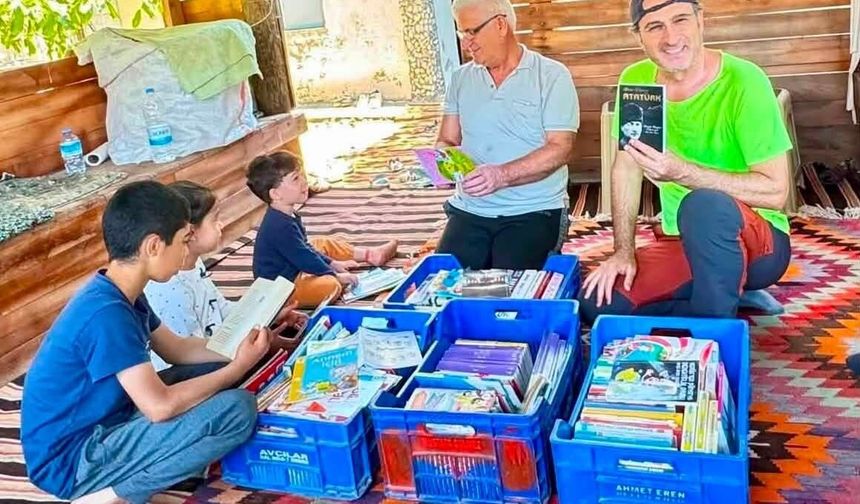 Manavgat Belediyesi'nden yaylalara kütüphane desteği