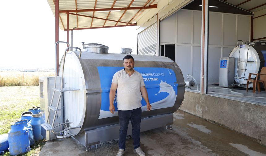 Büyükşehir'den süt tankı desteği