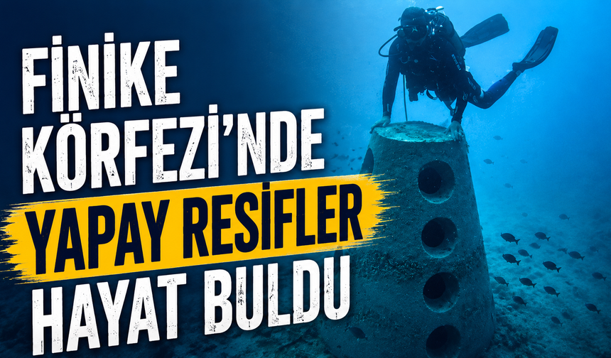 Finike Körfezi’nde yapay resifler hayat buldu