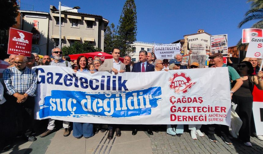 Antalya’da basın özgürlüğü eylemi