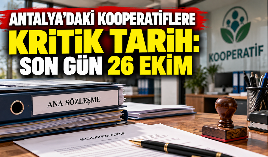 Antalya’daki kooperatiflere kritik tarih: Son gün 26 Ekim