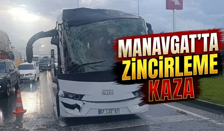Manavgat'ta zincirleme kaza