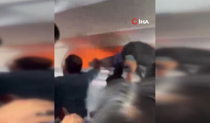 Uçakta şarj cihazı patladı