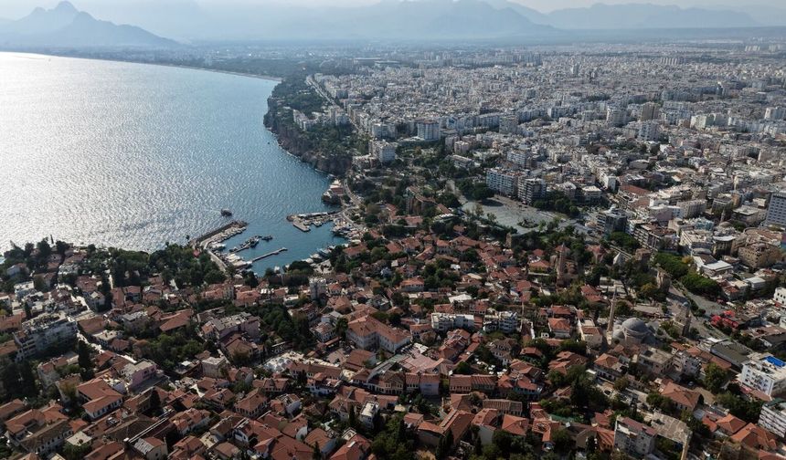 Kaleiçi havadan görüntülendi